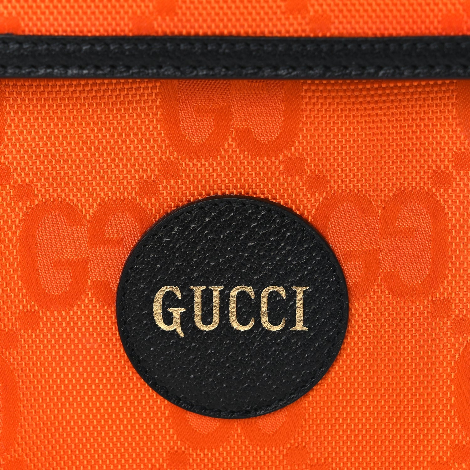 Gucci Econyl Nylon Monogram Off The Grid Crossbody Bag Carrot Orange Black 5 of 7