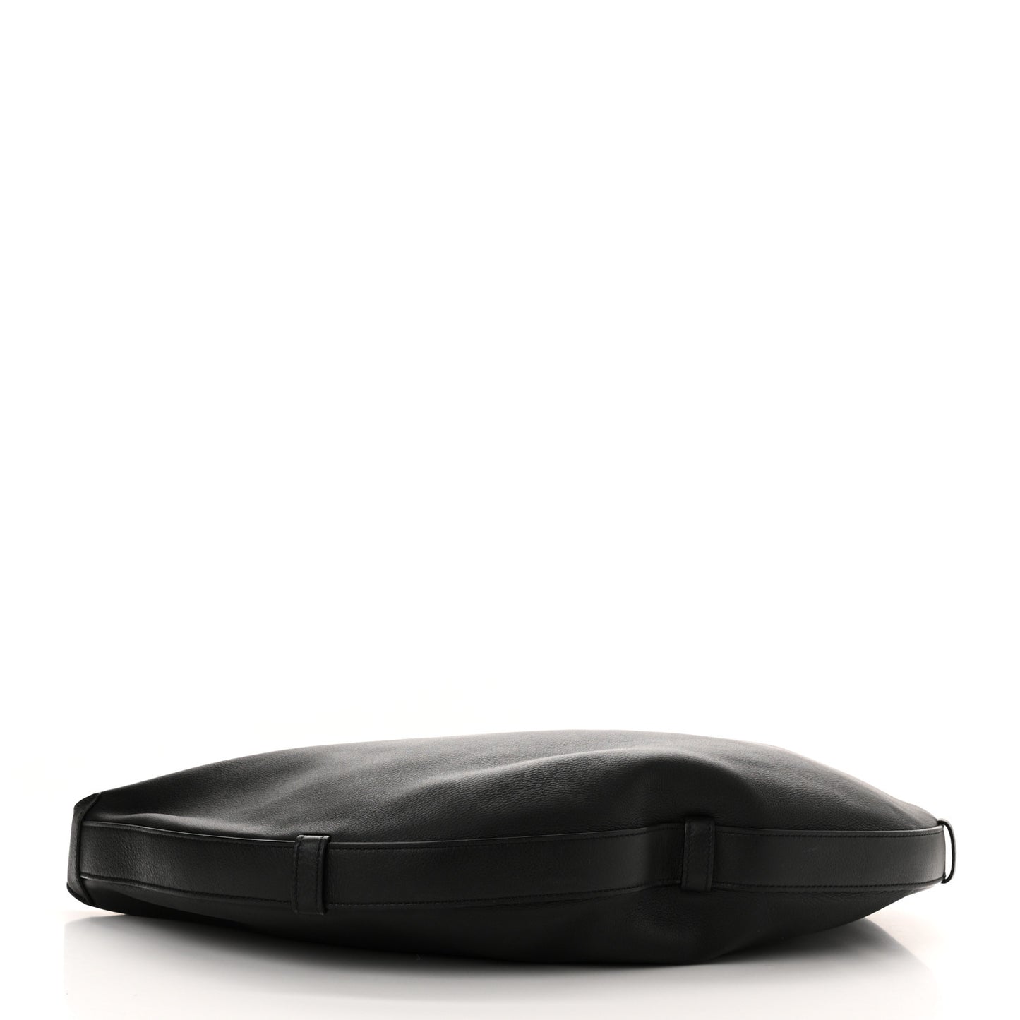 Supple Calfskin Medium Strap Leandre Shoulder Bag Black