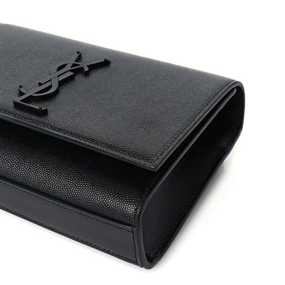 Saint Laurent Grain De Poudre Small Monogram Monochrome Kate Satchel Black 8 of 8