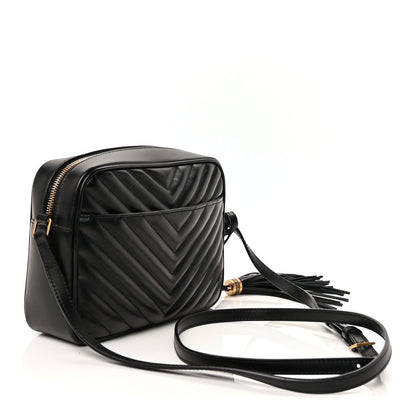 Saint Laurent Calfskin Matelasse Monogram Lou Camera Bag Black 2 of 8