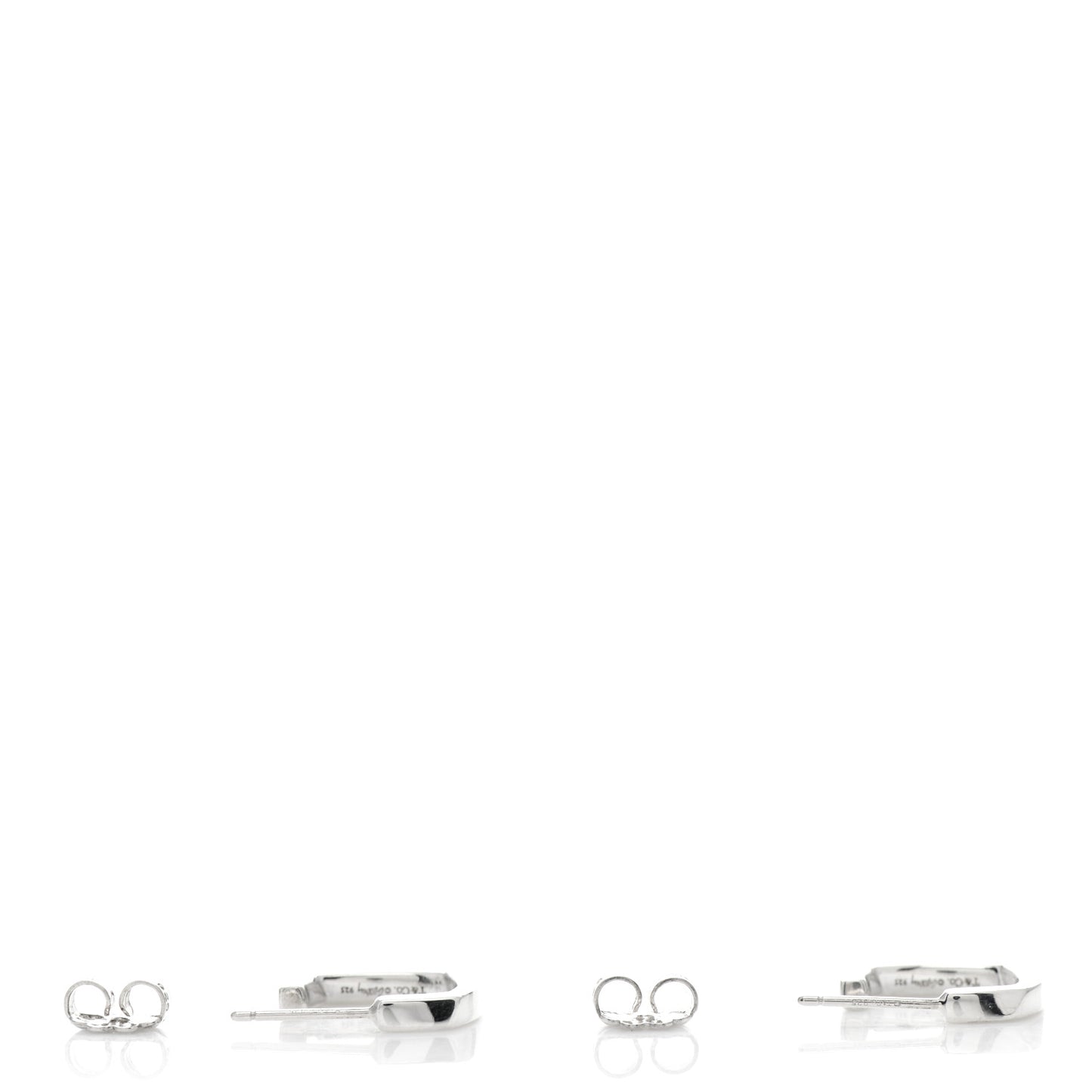 Sterling Silver Small Frank Gehry Torque Square Hoop Earrings