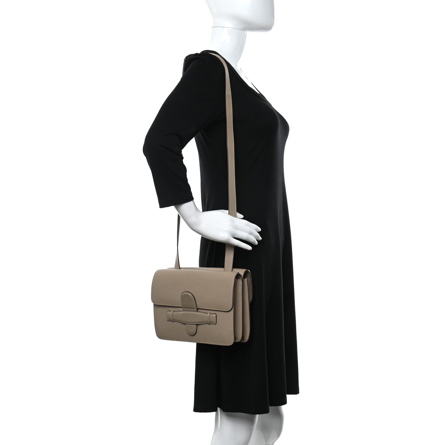 Baby Grained Calfskin Medium Symmetrical Bag Taupe