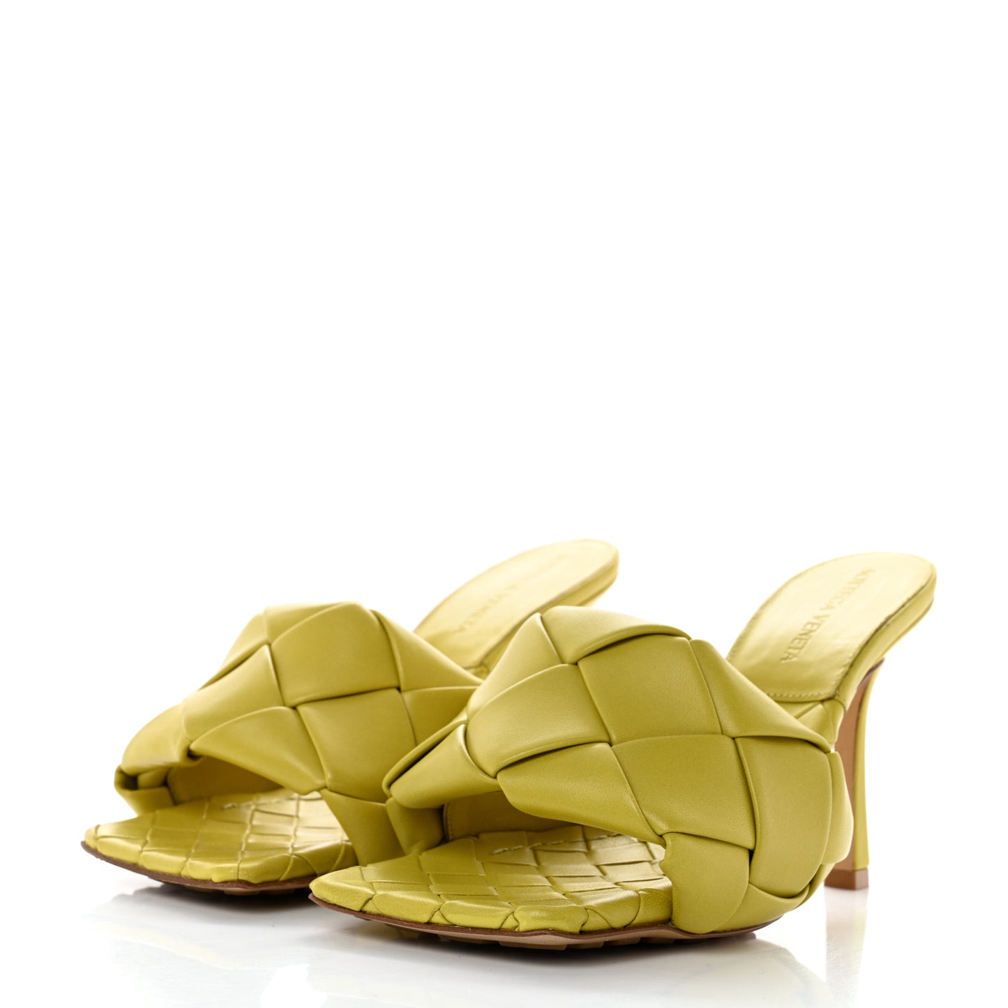 Nappa Maxi Intrecciato Lido 90mm Mule Sandals 35.5 Acid