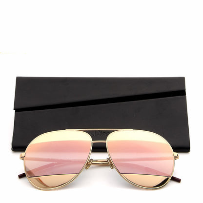 Christian Dior Split 1 Aviator Sunglasses Gold 9 of 9