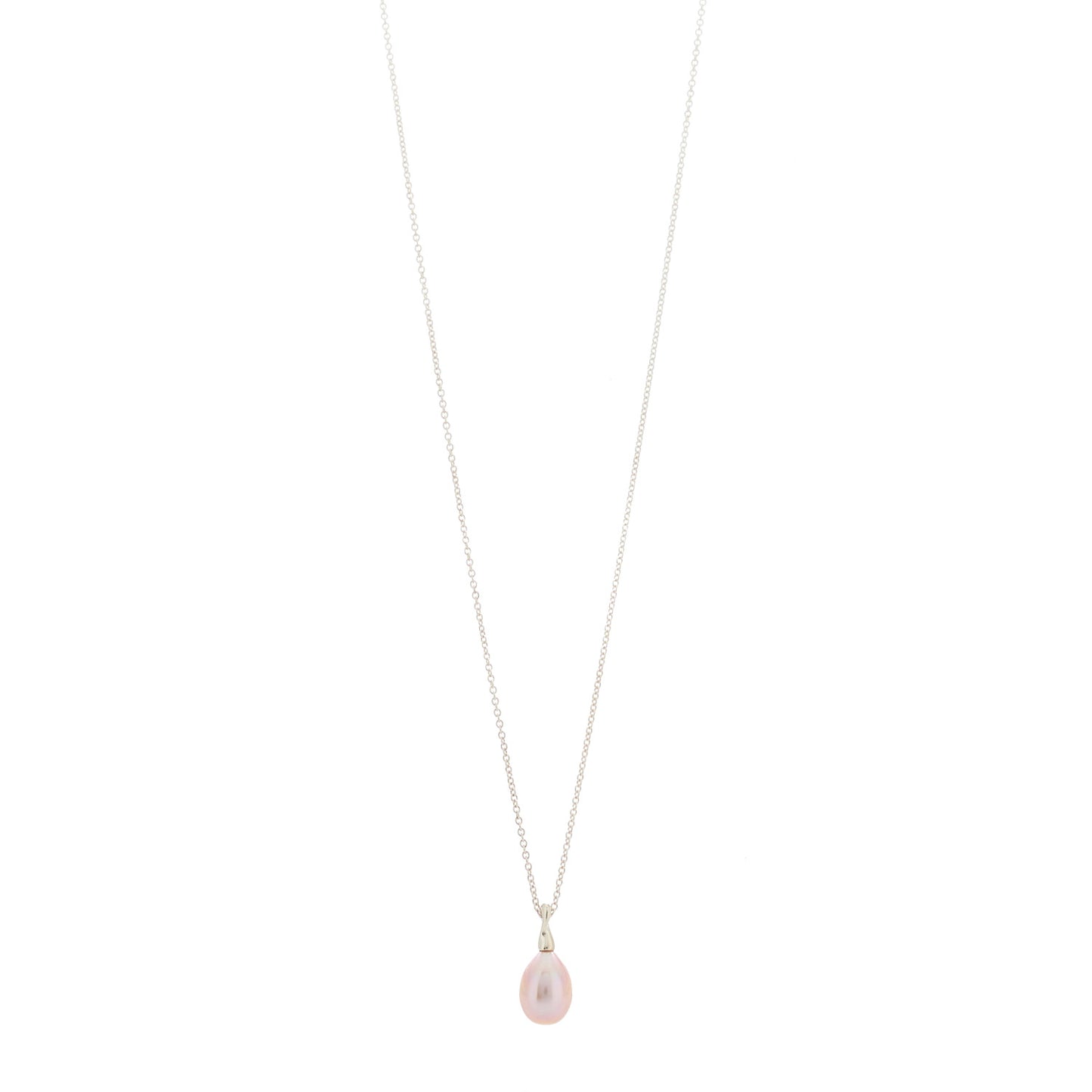 Sterling Silver Pearl Drop Pendant Necklace