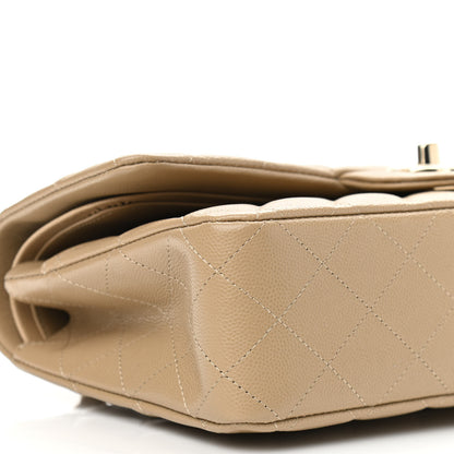 Chanel Caviar Quilted Medium Double Flap Dark Beige 10 of 12