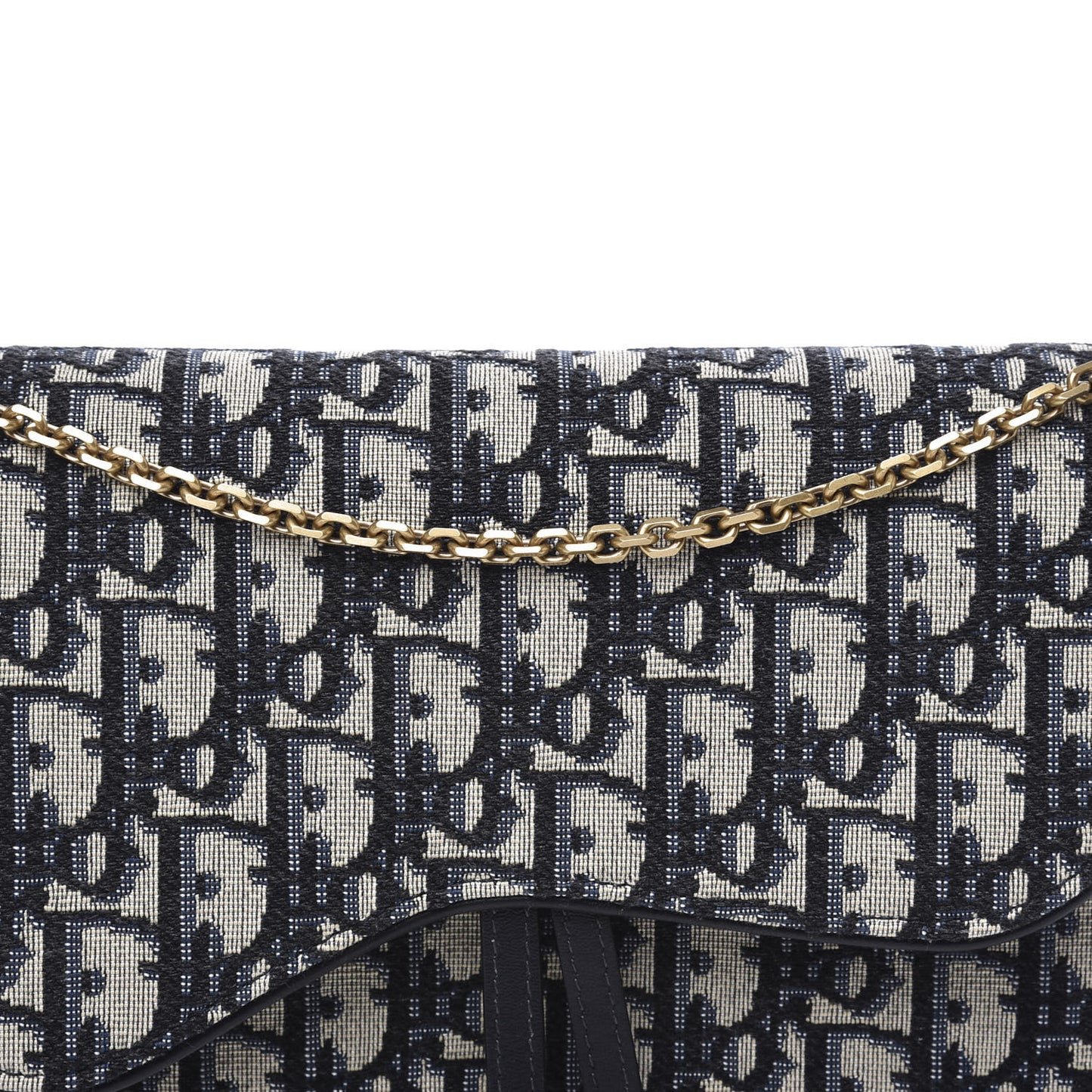 Oblique Saddle Chain Pouch Blue