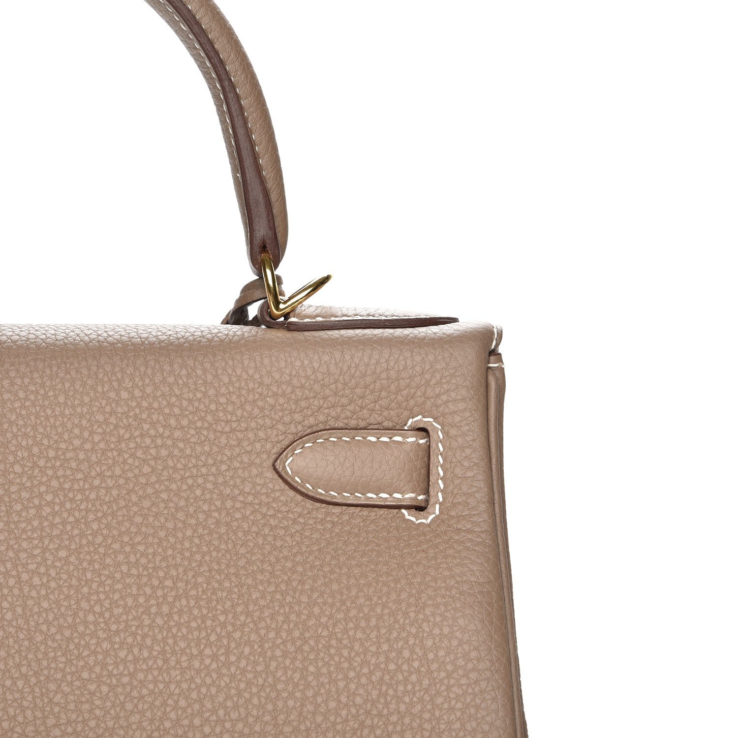 Hermes Togo Kelly Retourne 28 Etoupe 13 of 30