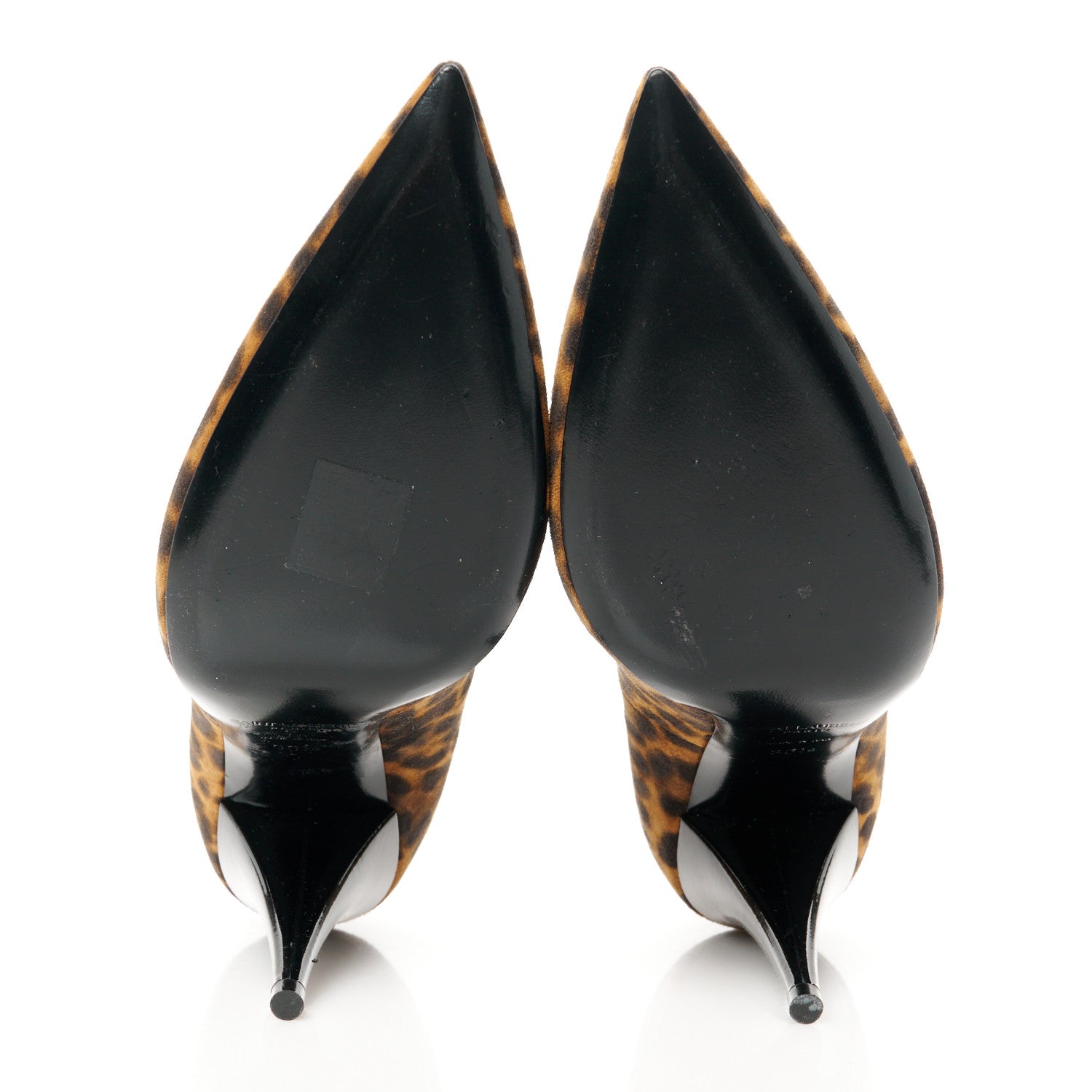 Saint Laurent Suede Leopard Printed Anja Pumps 36.5 Natural Coffee 5 of 8