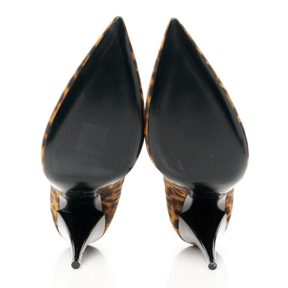 Saint Laurent Suede Leopard Printed Anja Pumps 36.5 Natural Coffee 5 of 8