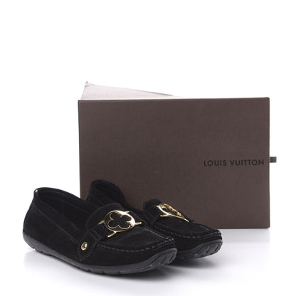 Louis Vuitton Suede Loafers 38.5 Black 10 of 10