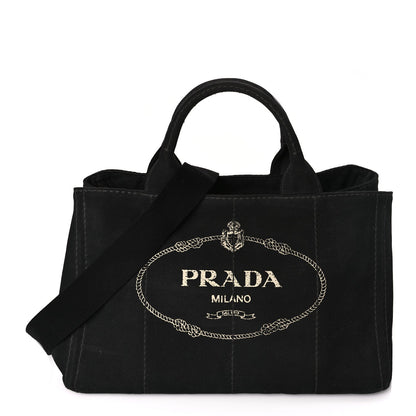 Prada Canapa Logo Tote Black 1 of 9