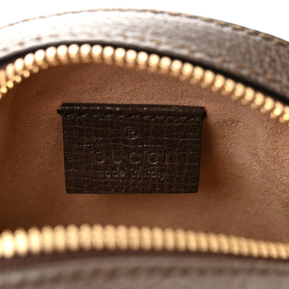 Gucci GG Supreme Monogram Web Mini Ophidia Round Shoulder Bag Brown 6 of 11