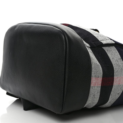 Burberry Overdyed Canvas Mega Check Drifton Backpack Black 8 of 10