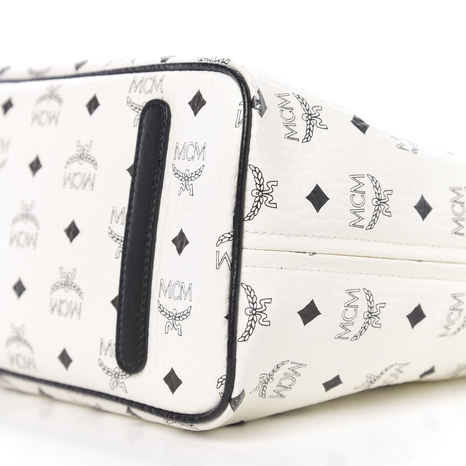 MCM Visetos Medium Project Reversible Shopper Tote White 9 of 14