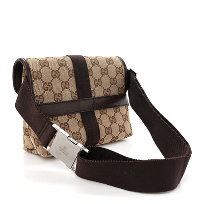 Gucci GG Monogram Buckle Belt Bag Dark Brown 3 of 10