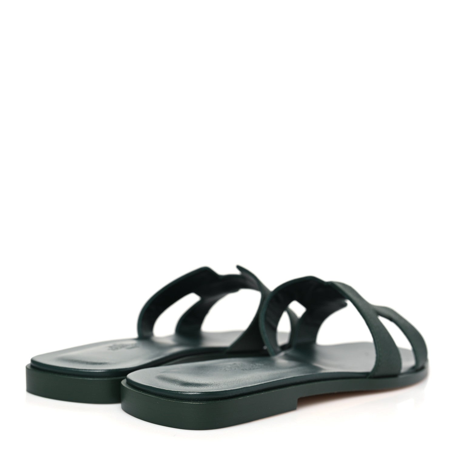 Hermes Calfskin Oran Sandals 40 Vert Viride 4 of 10
