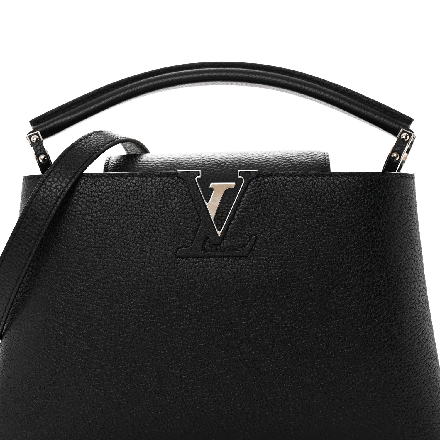Louis Vuitton Taurillon Capucines PM Black 7 of 12