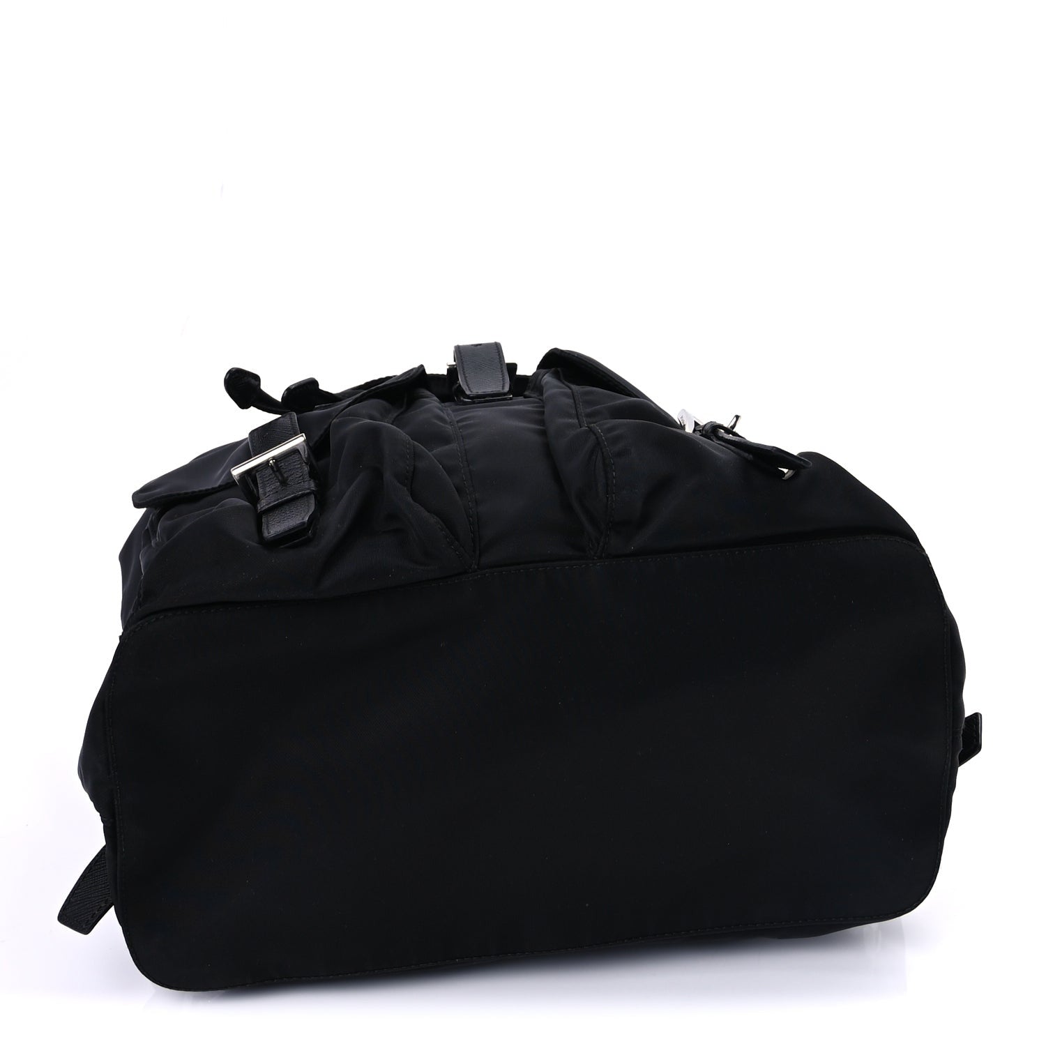 Prada Tessuto Nylon Saffiano Vela Medium Backpack  Black 3 of 7