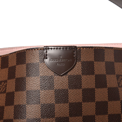 Louis Vuitton Damier Ebene Caissa Hobo Rose Ballerine 8 of 9