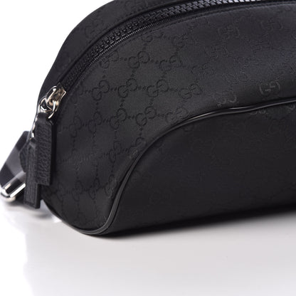 Gucci Nylon Monogram Fanny Pack Belt Bag Black 6 of 10