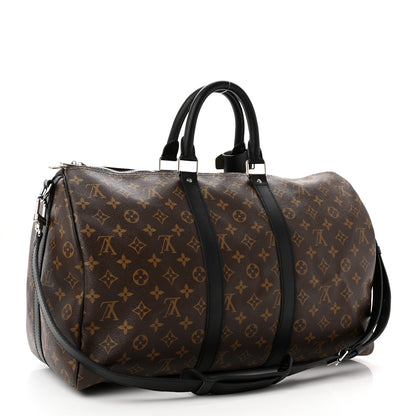 Louis Vuitton Monogram Macassar Keepall Bandouliere 45 3 of 11