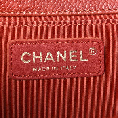 Chanel Caviar Quilted Medium Boy Flap Dark Red 5 of 8