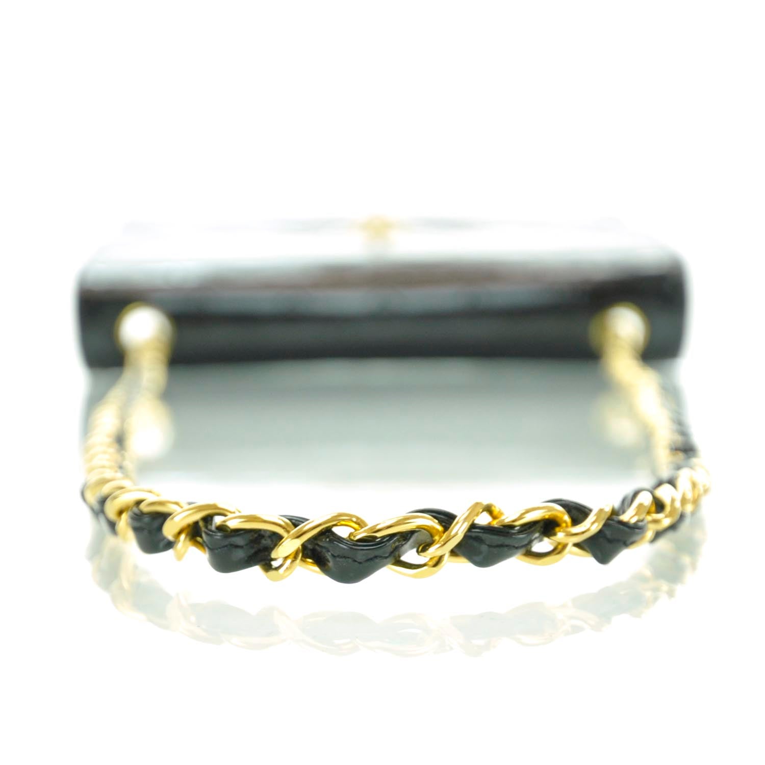 Chanel Patent Diamond Stitched Jumbo Flap Black 4 of 11