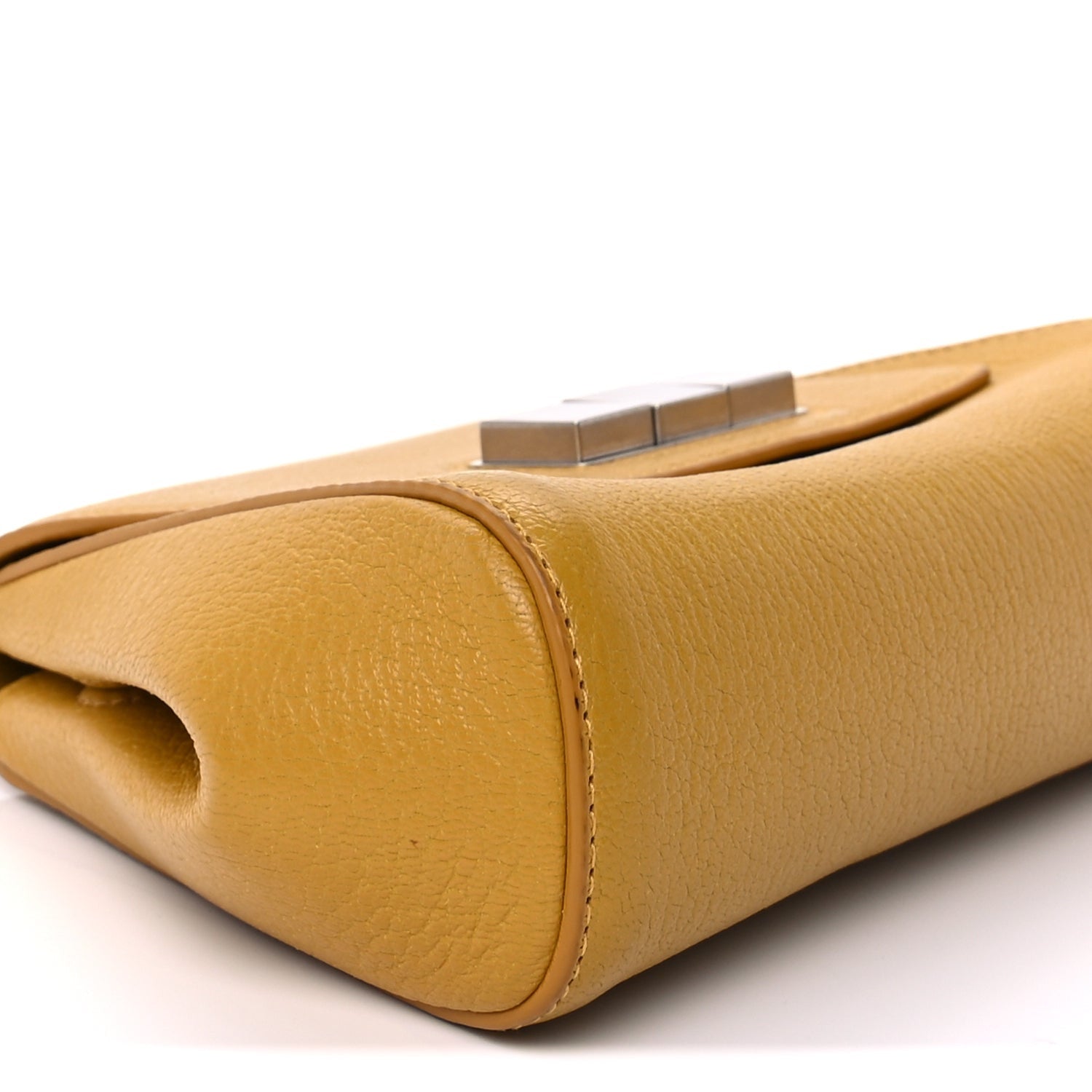 Bottega Veneta Grained Calfskin Geometric Belt Bag  Mustard Yellow 8 of 8