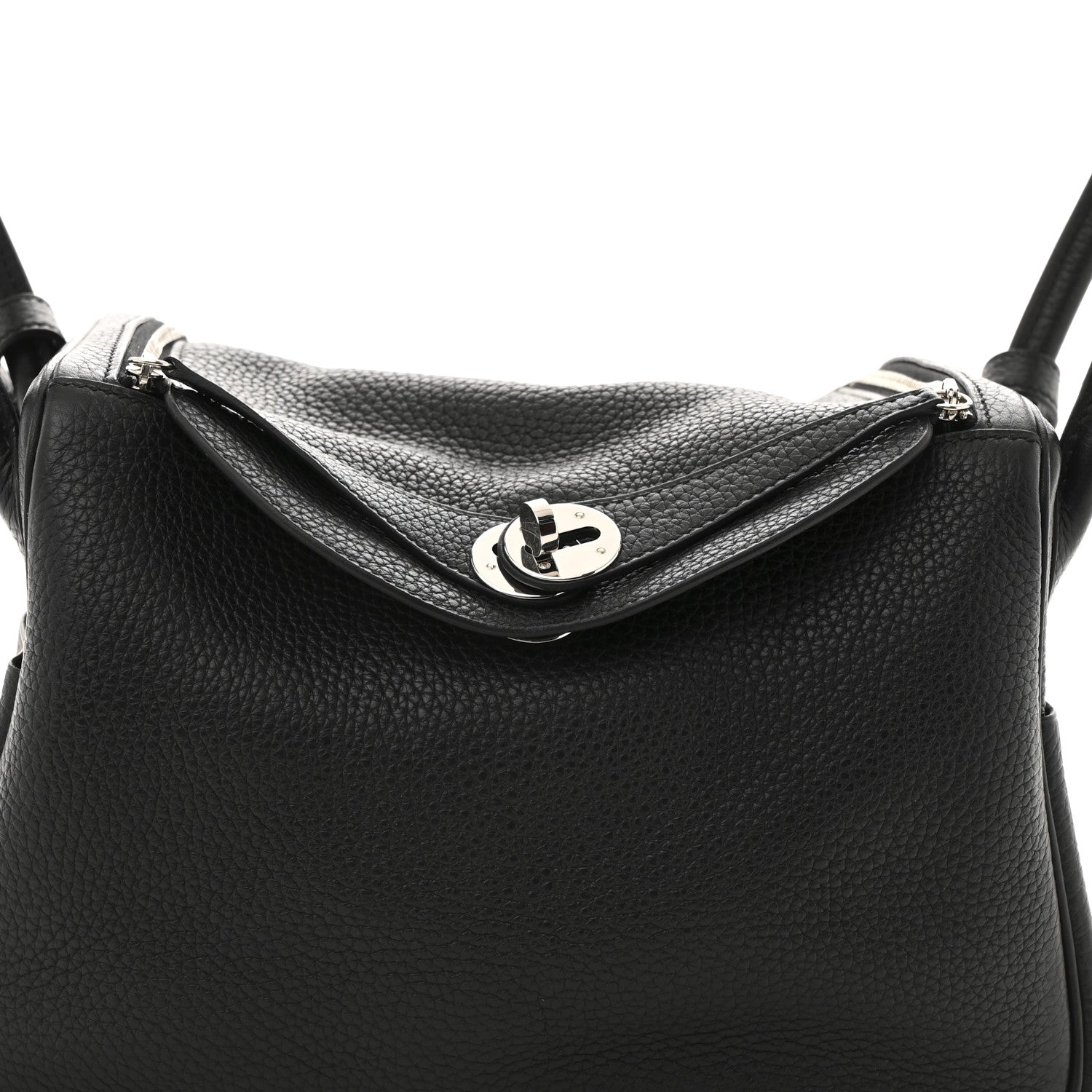 Hermes Taurillon Clemence Lindy 26 Black 8 of 11