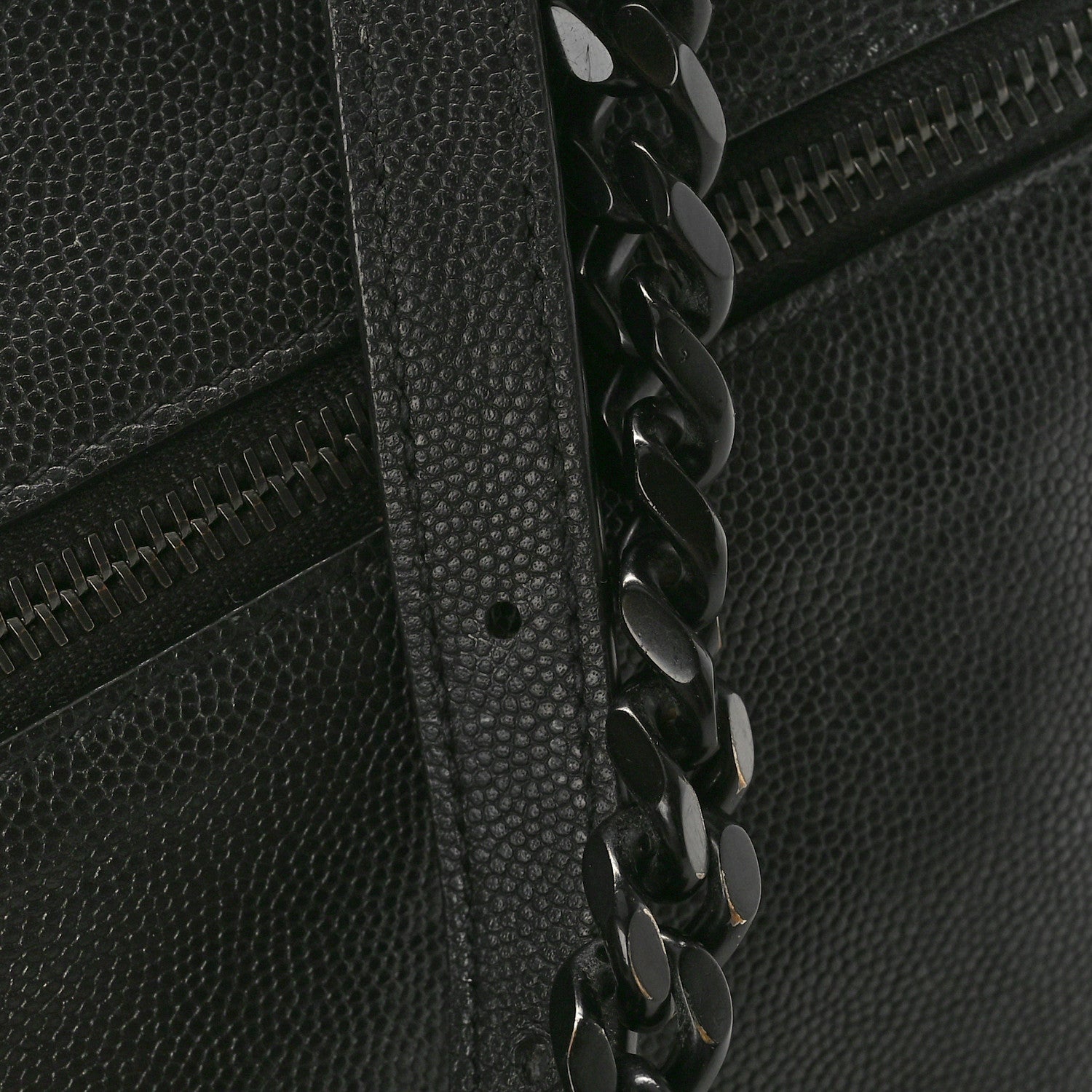 Saint Laurent Grain De Poudre Medium West Hollywood Monogram Fold-Over Black 10 of 13