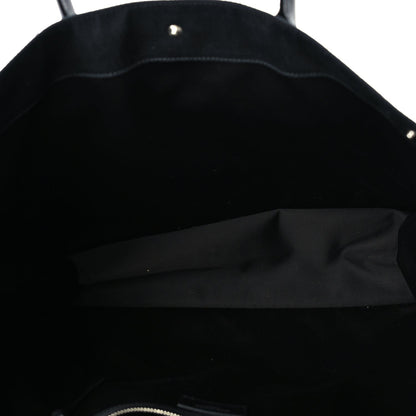Saint Laurent Raffia Linen Calfskin Rive Gauche Tote  Black 4 of 8