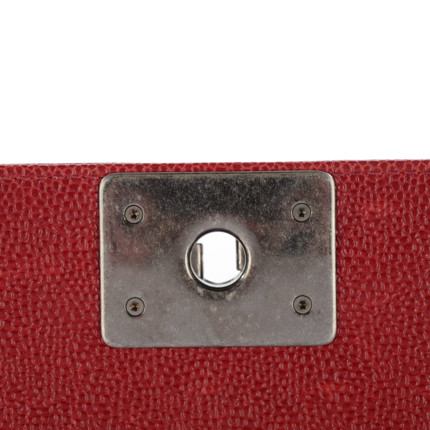 Caviar Quilted New Medium Boy Flap Dark Red