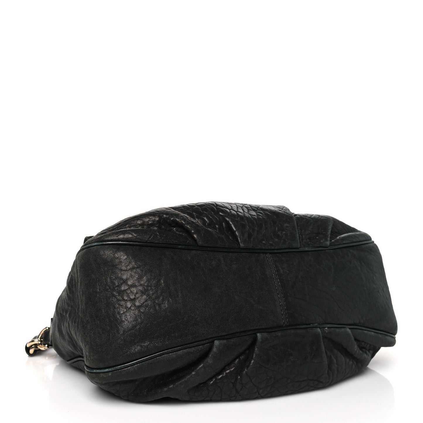 Crinkled Lambskin Mia Shoulder Flap Black