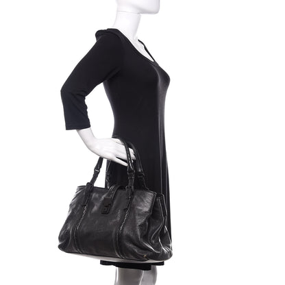 Bottega Veneta Grained Lambskin Medium Roma Tote Black 2 of 10