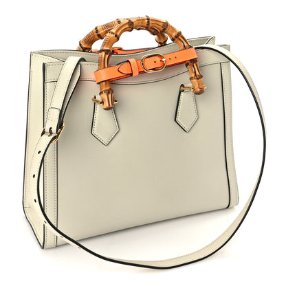 Gucci Wonka Grain Calfskin Medium Diana Tote Bag Mystic White Orange Fluo 2 of 9