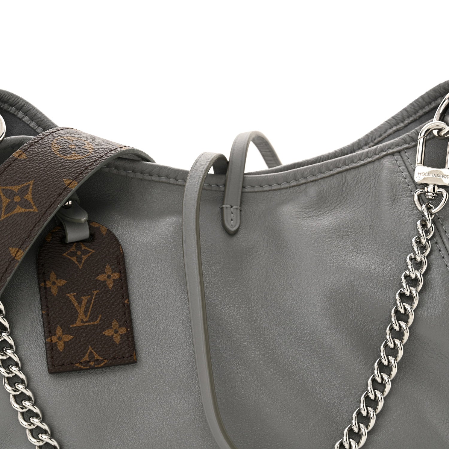 Louis Vuitton Lambskin CarryAll Cargo Vibe PM Trianon Gray 7 of 9