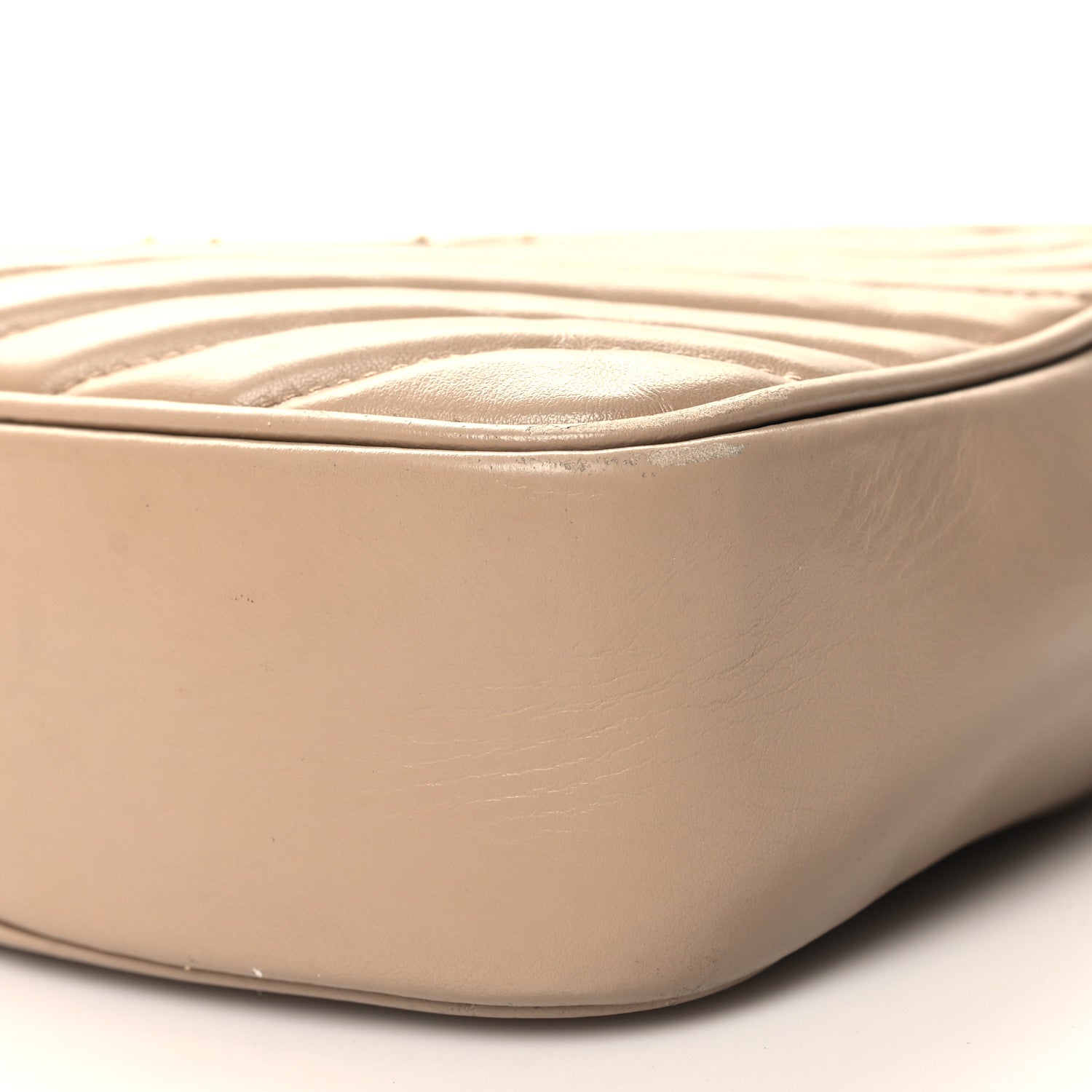 Saint Laurent Calfskin Matelasse Monogram Lou Camera Bag Dark Beige 10 of 13