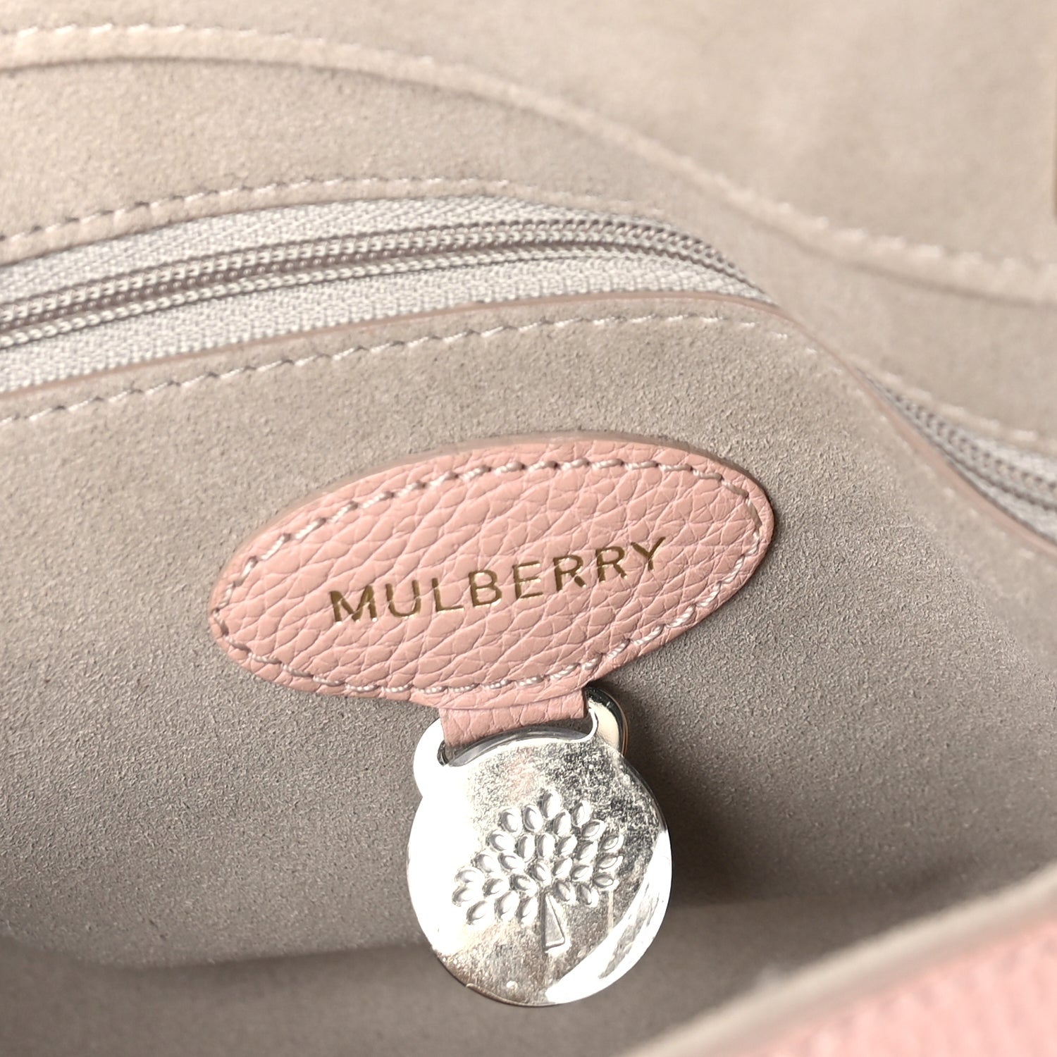 Mulberry Small Classic Grain Calfskin Small Lily Flap  Salmon 5 of 7