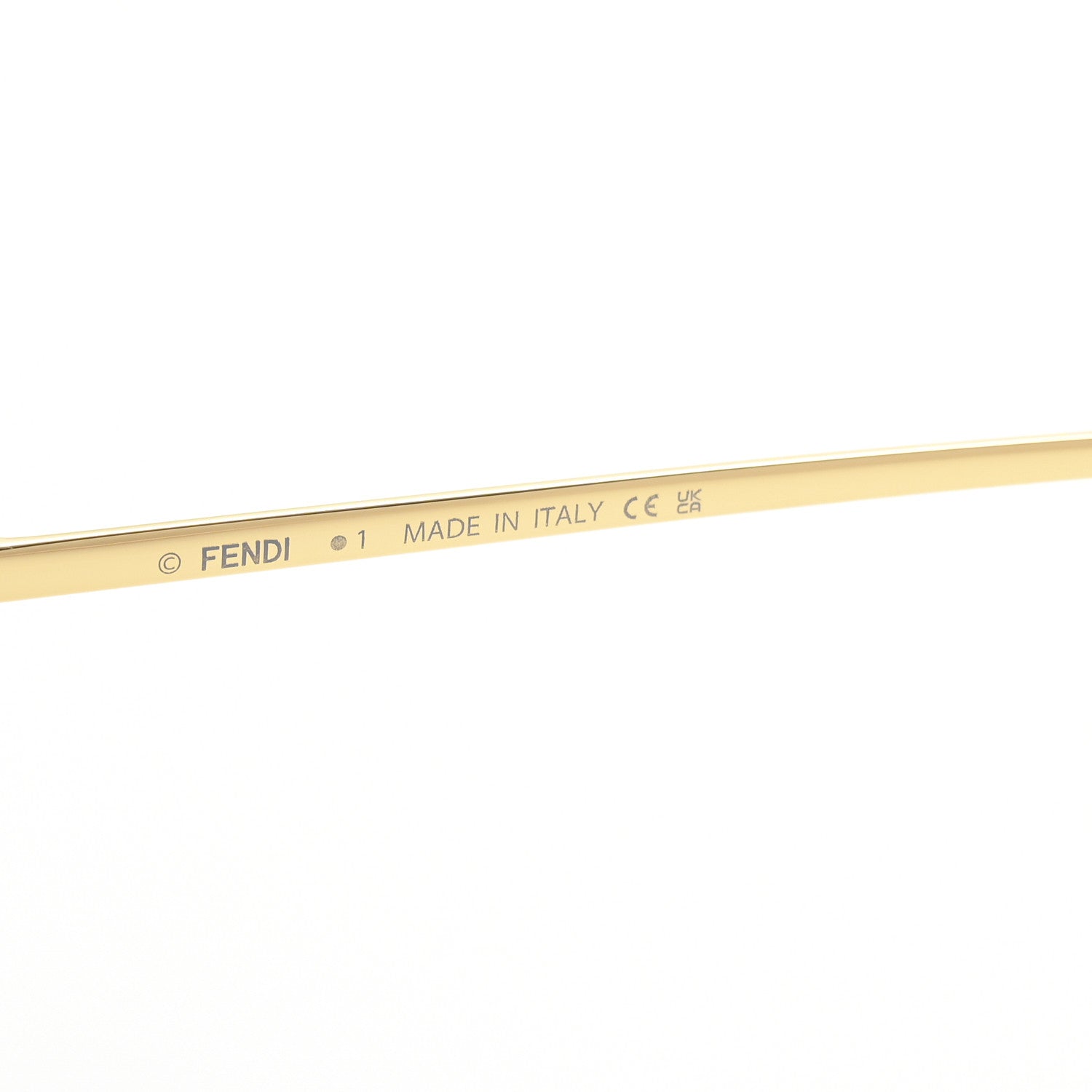 Fendi Metal FF Square Sunglasses FE40123U Gold 5 of 7