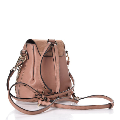 Chloe Suede Calfskin Mini Faye Backpack Nougat 3 of 12