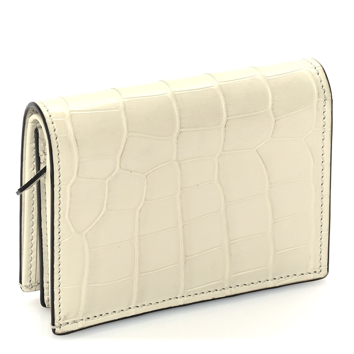 Crocodile GG Marmont Card Case White
