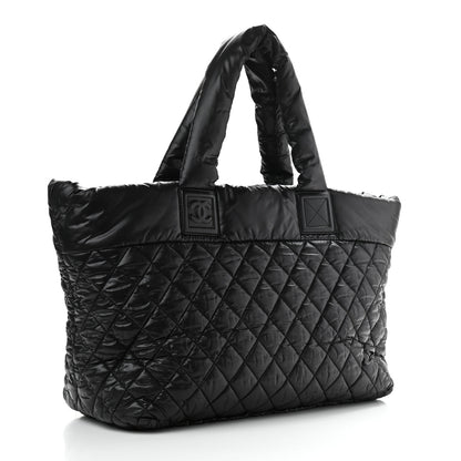 Chanel Nylon Quilted Large Coco Cocoon Tote Black 3 of 13