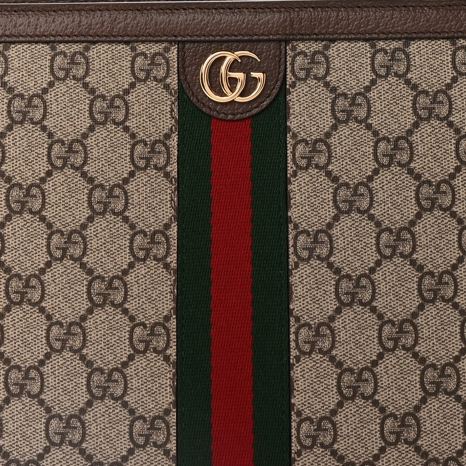 Gucci GG Supreme Monogram Web Ophidia Pouch Brown 7 of 7