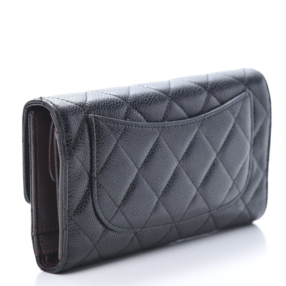 Chanel Caviar Quilted Large Flap Wallet Black 3 of 11