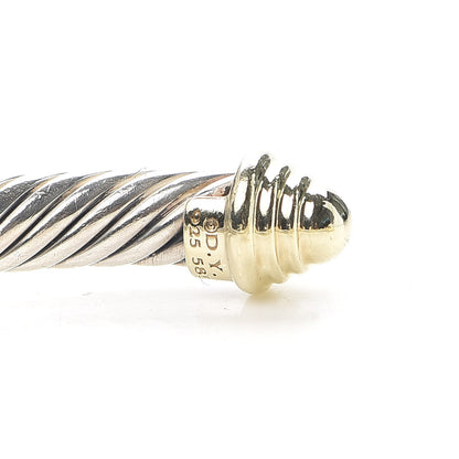 David Yurman Sterling Silver 14K Yellow Gold 5mm Cable Classics Bracelet 4 of 4