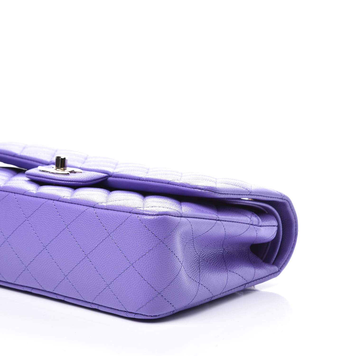 Chanel Caviar Quilted Medium Double Flap Purple 8 of 10