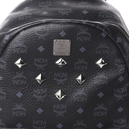 MCM Visetos Medium Sprinkle Stud Stark Backpack Black 10 of 15