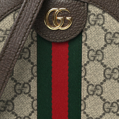 Gucci GG Supreme Monogram Web Mini Ophidia Round Shoulder Bag Brown 6 of 8