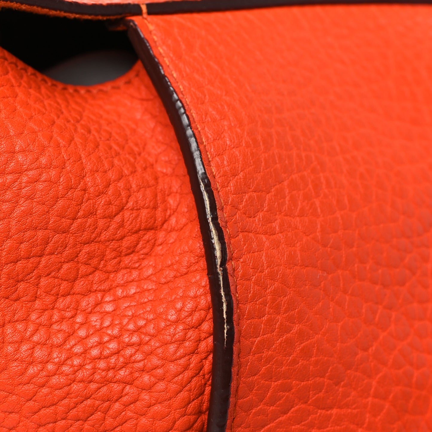 Bullhide Calfskin Small Ring Handbag Burnt Orange